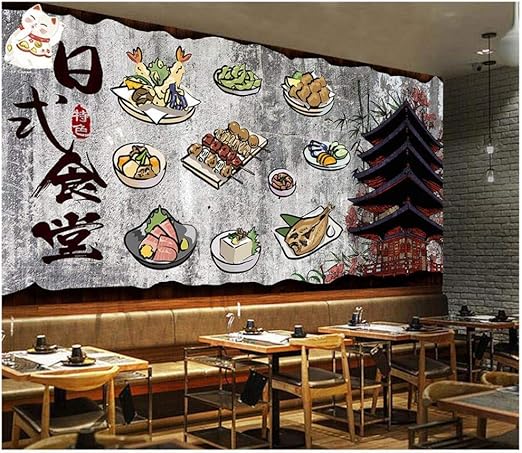 Mural Large Wallpaper Living Room Decoration Japanese Style Sushi