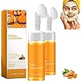 IYUWE Turmeric Face Wash,Turmeric Facial Cleanser,Foaming Facial Cleanser,Deep cleansing of facial skin,Turmeric Foaming Cleanser for All Skin (2Pack)