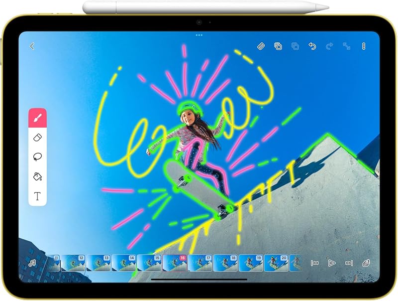 Pencil (USB-C): precisione al pixel, sensibilità all’inclinazione e la più bassa latenza del settore, per prendere appunti, disegnare e firmare documenti