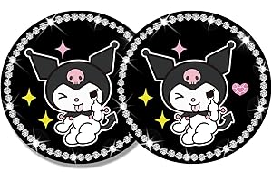 KATARTIZO 2Pcs Bling Car Cup Coaster, 2.75 Inch Cute Universal Silicone Non-Slip Cup Holders Coaster, Funny Car Decor Car Interior Accessories for Women Men