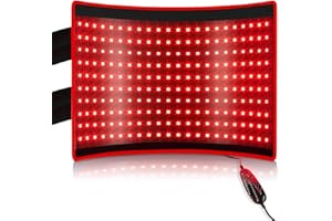 BestQool Red Light Therapy for Body, Dual Chip 660nm 850nm Red Near Infrared Light with Timer, Large Pads Belt Wearable Wrap, Infrared Light Therapy for Muscle Back Waist Pain. 43W