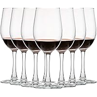 [Set of 8, 12 Ounce] All-Purpose Wine Glasses, Lead Free, Classic
