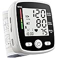 Blood Pressure Monitor Automatic Wrist Cuff Machine Carrying Case for Home Use 90 Readings Memory 2 User & Large Display, Black CK-W355
