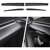 BMZX for Tesla Model Y/3 Dashboard Cover Fit for Model 3 Model Y 2017-2023 Carbon Fibber Pattern and Interior Front Door Trim Wrap Accessories Protector Covers