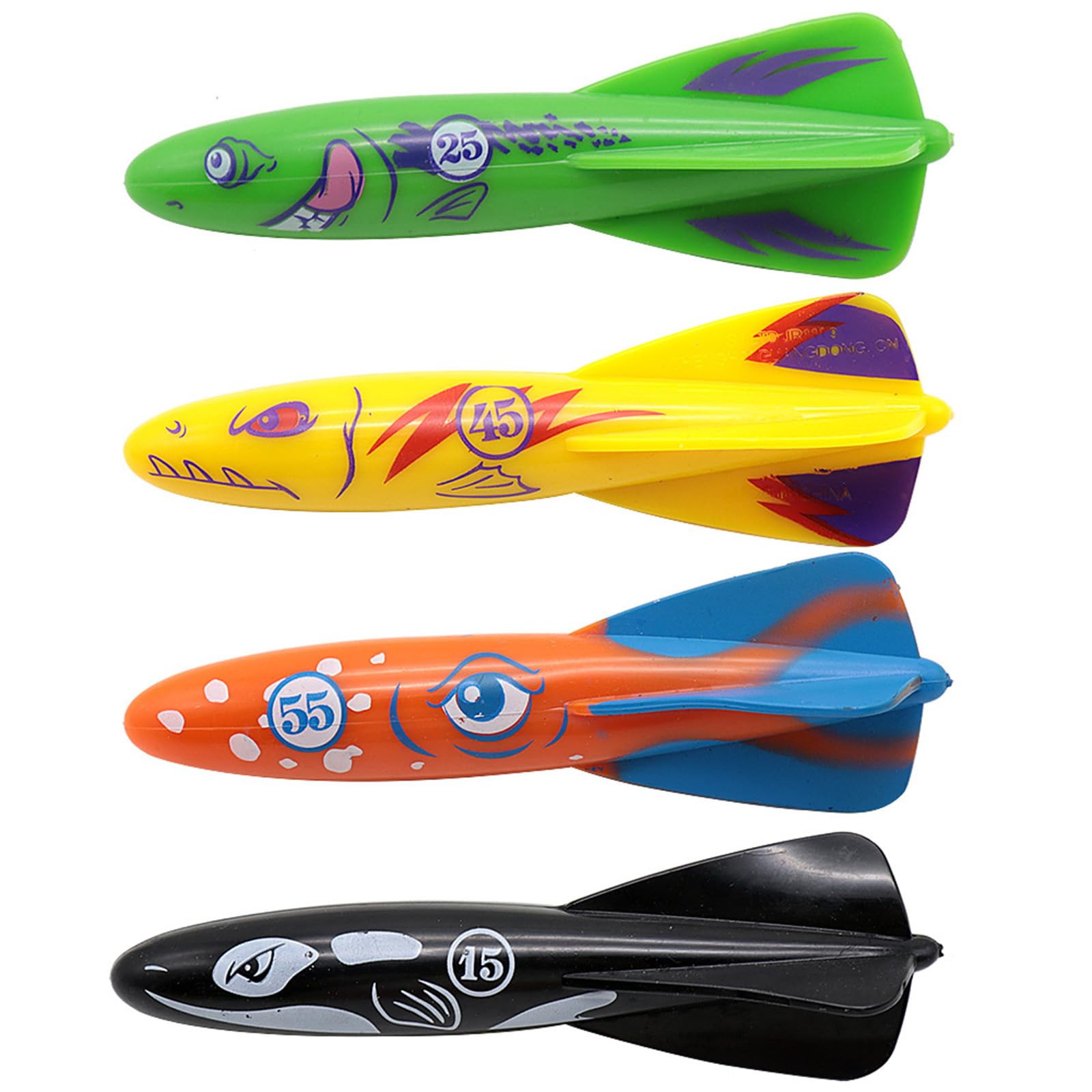4Pcs Rocket Torpedoes Diving Toys for Swimming Pool, Sinking Sinkers for Kids, Throwing Torpedo Bath Dive Rocket Water Toy, Underwater Training Toys for Kids 7-12 Girls Boys Games