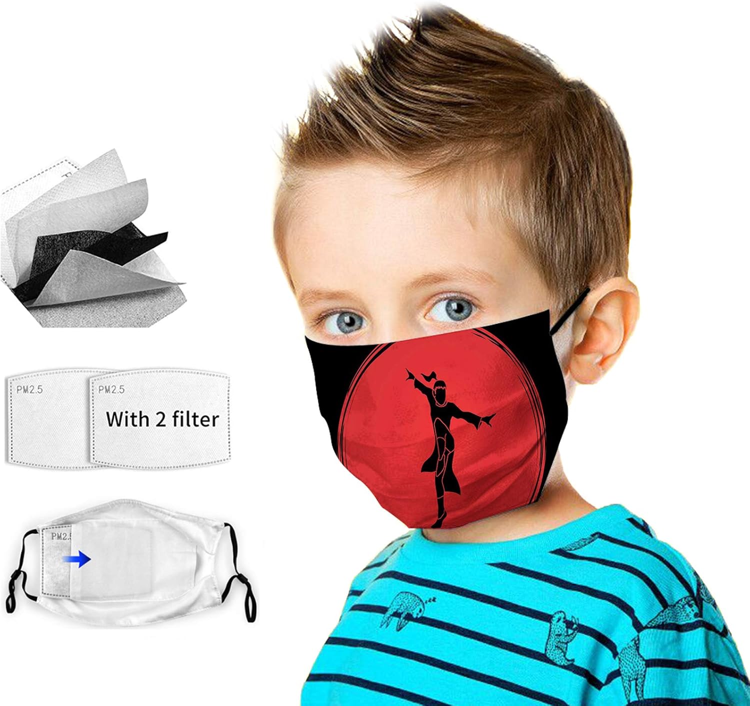 niBBuns Made in USA Fashion face mask,Man Shows Powerful Karate Pose in