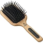 Kent PF19 Beechwood Cushion Paddle Brush - Scalp Massager and Detangler - The Hair Brush for Thick Hairs - Scalp Massager Growth Stimulator, Detangler Brushs for Curly Hair