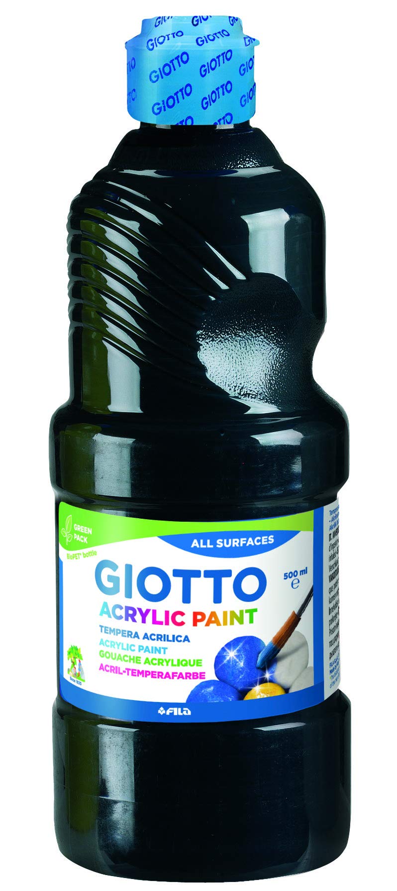 Giotto 533724 Acrylic Paint, 500 ml, Black