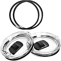 30 OZ Tumbler Lids, Spill Proof Splash Resistant Lid with Slider Closure Replacement Lid Fit for Yeti Ozark Old RTIC…