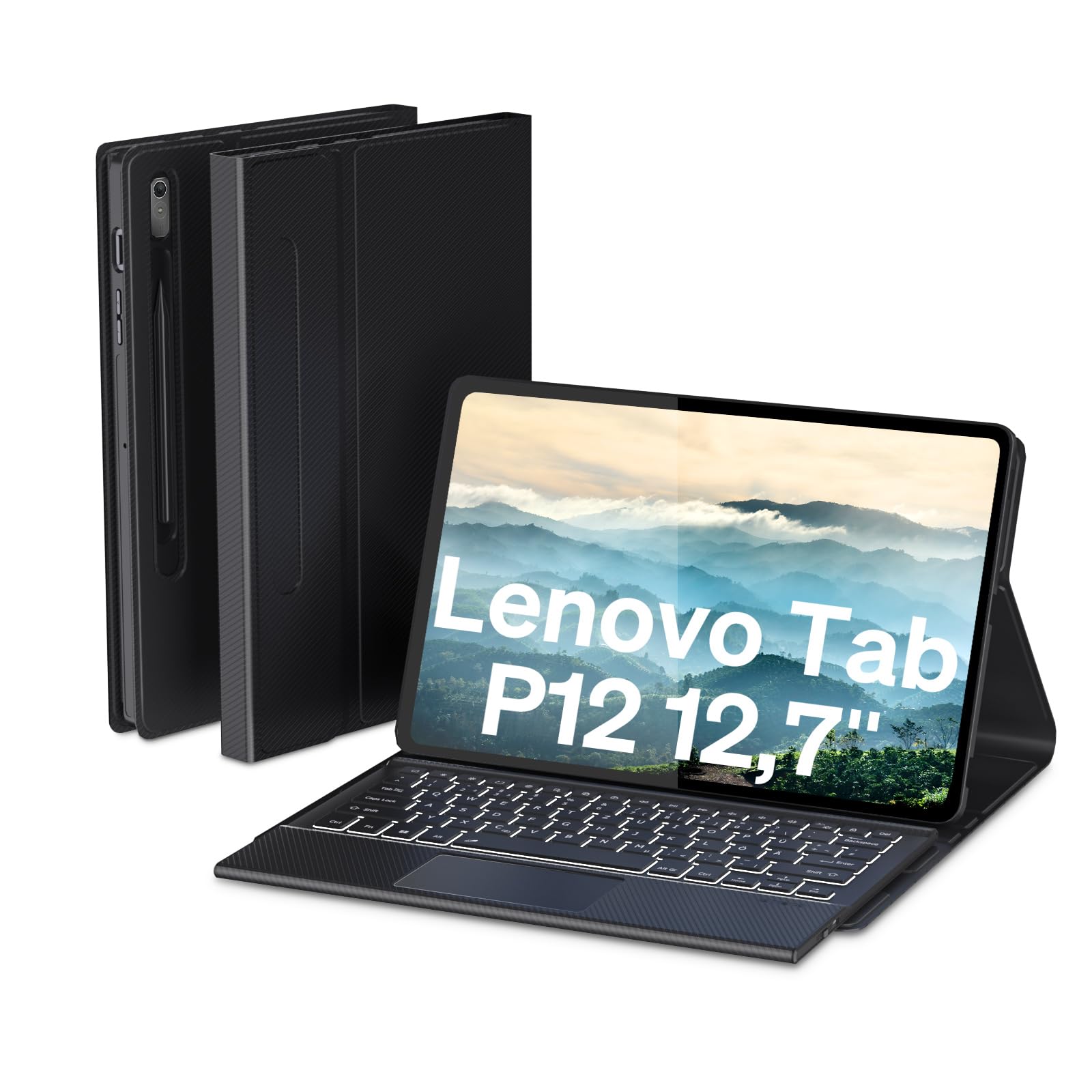 DoohowCase Backlit Keyboard Case Touch for Lenovo