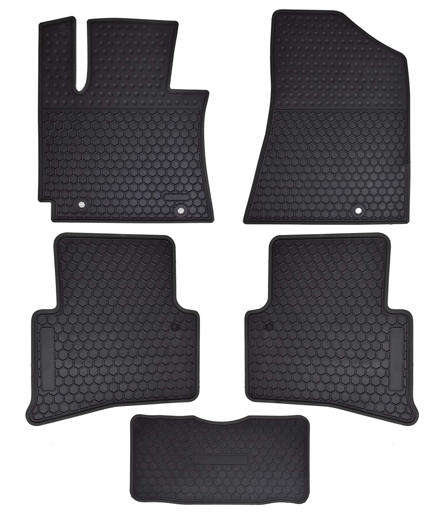 Megiteller Car Floor Mats Custom Fit for Hyundai Tucson 2016 2017 2018 2019 2020 2021 Odorless Washable Heavy Duty Rubber (All Weather) Floor Liners Front and Rear Row Set Black