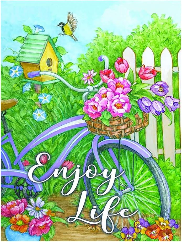 Best 28 X 40 Bicycle Garden Flags