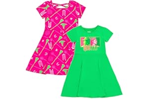 Wicked Girls 2 Pack Skater Dresses Toddler to Big Kid Sizes (2T - 14-16)