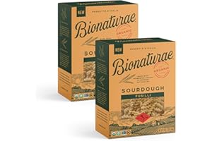 Bionaturae Sourdough Organic Fusilli Pasta - Italian Pasta Noodles, Spiral Pasta, Spiral Noodles, Fusilli Pasta Noodles, Corkscrew Pasta - 12 Ounce (Pack of 2)