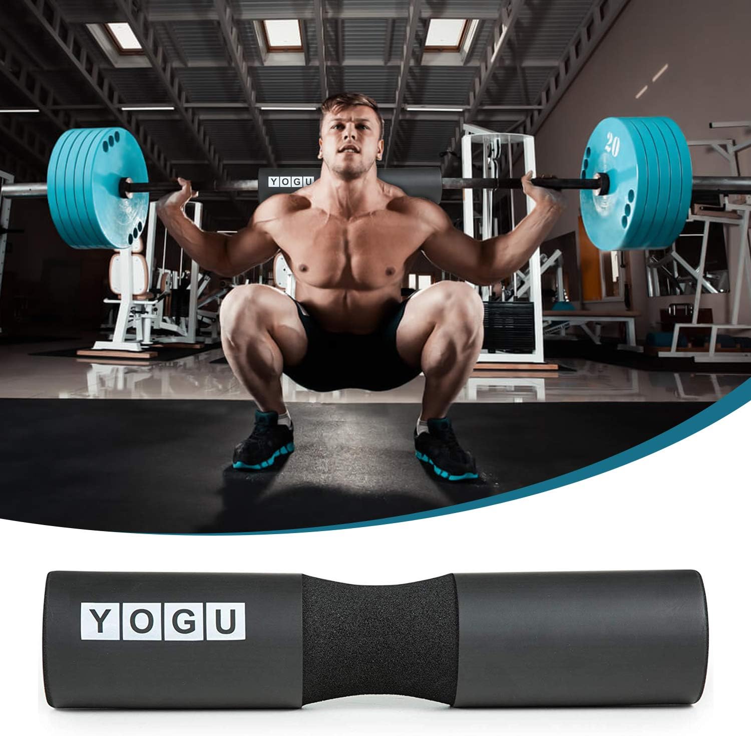 Barbell Squat Pad Neck and Shoulder Protective Pad w Ergonomic Balance Groove Thick Memory Foam Sponge Bar Squatting Cushion for Olympic & Standard Bars Exercise Fitness Workout Weightlifting Padding : Sports & Outdoors