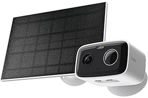 TP-Link Tapo Outdoor Battery Camera w/Solar Panel Base, Wireless, 1080P, Free Person/Vehicle Detection, SD/Cloud Storage, Col