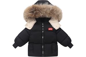 Fumdonnie Toddler Winter Coat Baby Puffer Jacket Hoodie Snow Boy Thick Outerwear Clothes