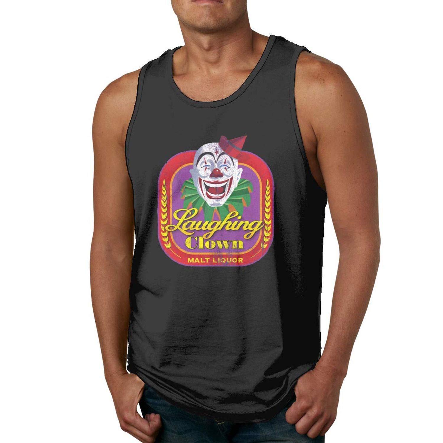 Wuhytt Laughing Clown Malt Liquor Basketball Sleeveless Tank Top T Shirts