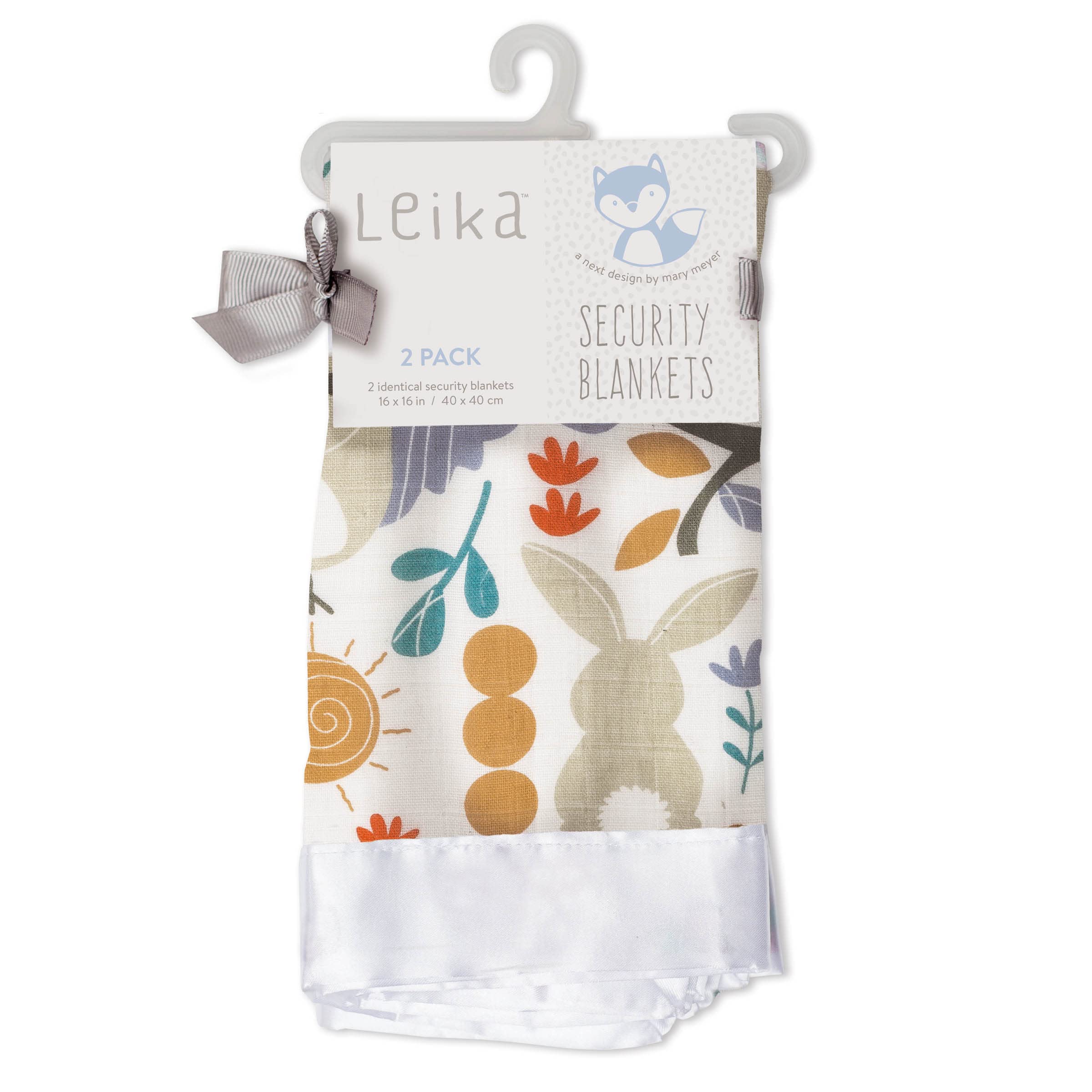 Lulujo Security Lovey Blankets| Unisex Softest Breathable Cotton Muslin Security Blanket with Silky Satin Trim| Neutral Comforting Blanket for Girls & Boys | 16in by 16 in| Owl/Bunny