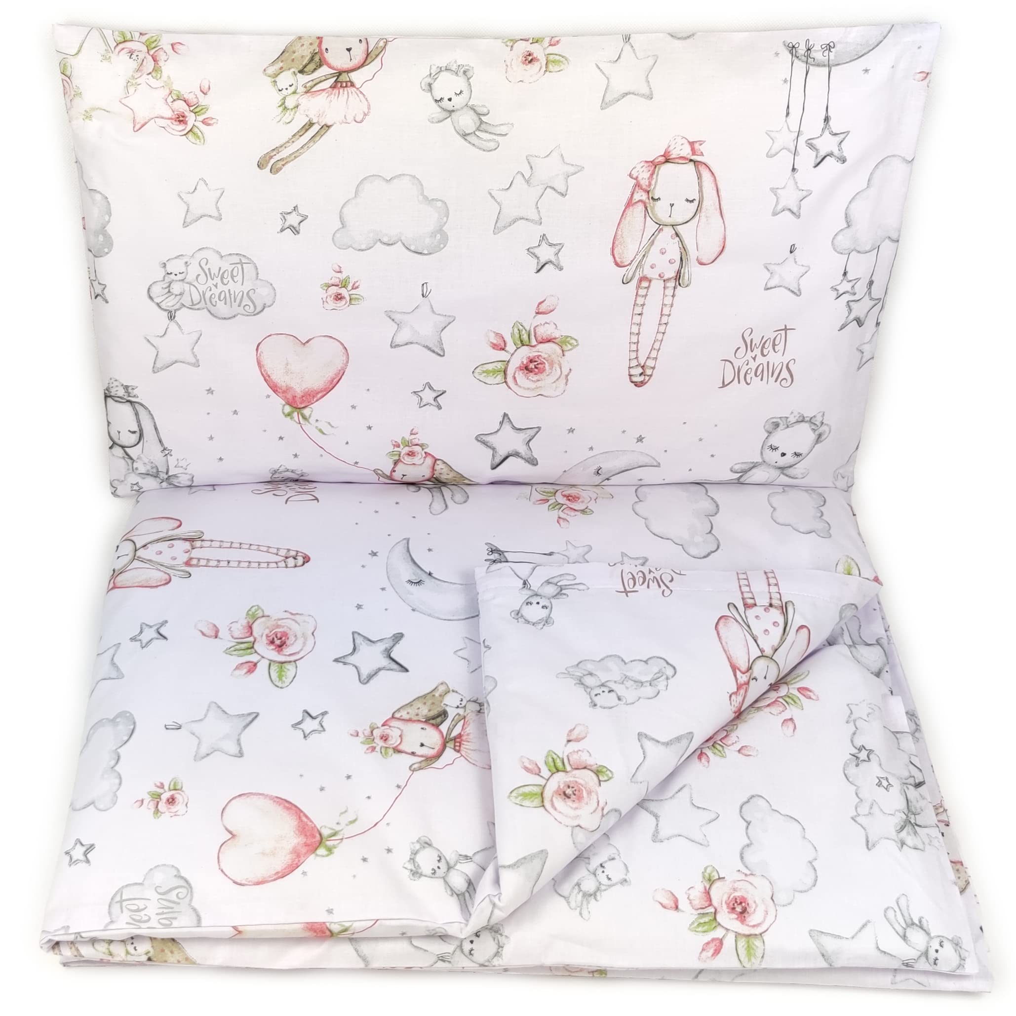 Baby's Comfort Bedding Set Duvet Cover (135 x 100 cm) + Pillowcase (40 x 60 cm), Bunny