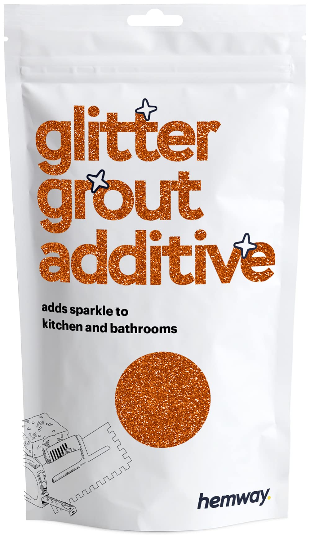 Hemway Glitter Grout Additive add Sparkle to Mosaic