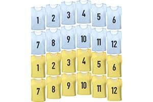 BGHTYYP 24 Pack Nylon Mesh Soccer Scrimmage Team Practice Vests Pinnies Basketball Jerseys Train Vest Adult Sport Football