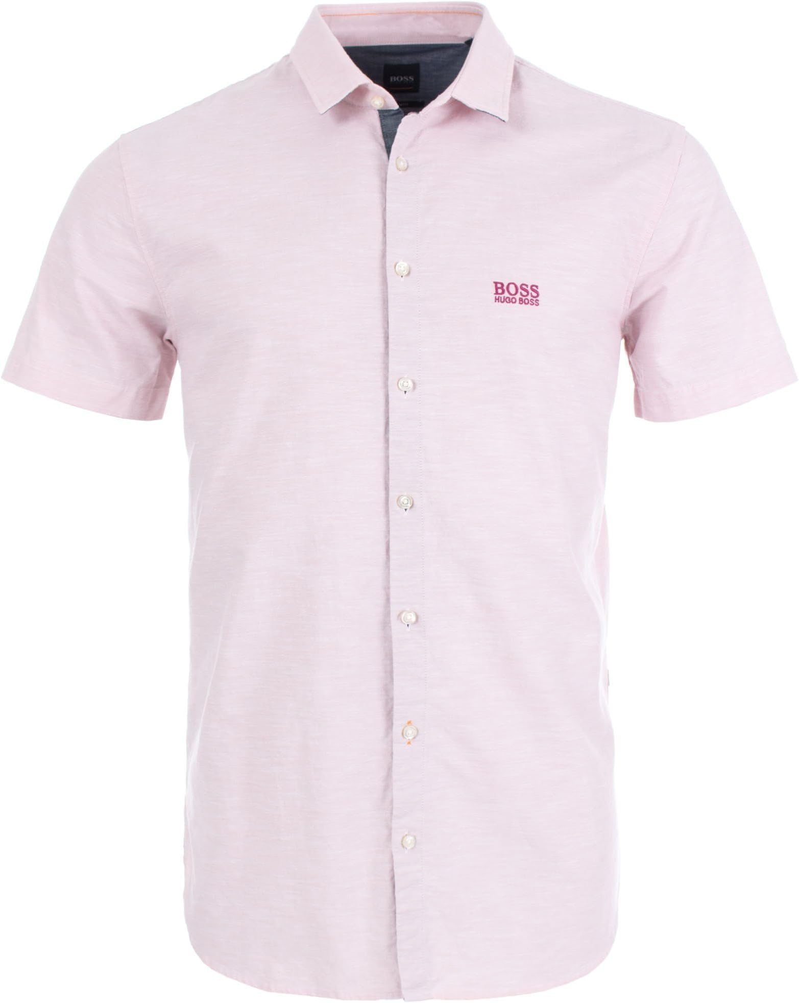 Boss Orange Hugo Mens Cattitude 1 Oxford Shirt, Short Sleeved White Shirt