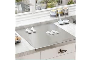 2026 New Stainless Steel Kitchen Cutting Board with Lip,Stainless Steel Cutting Boards for Kitchen,Double Sided,Non-Slip Dura