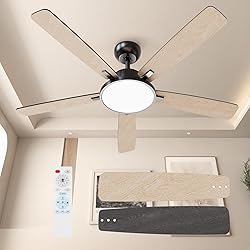 TALOYA 52 Inch Black Walnut Ceiling Fans with