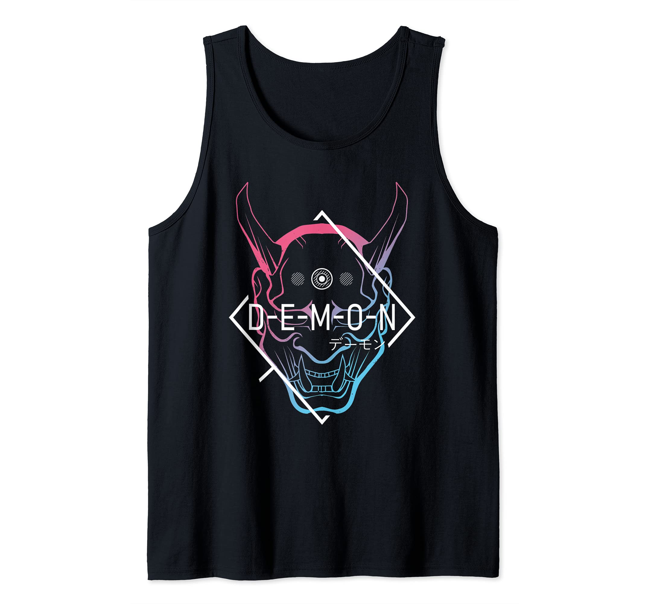 Japanese Oni Mask Demon Ogre - Aesthetic Japan Samurai Tank Top