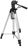 AmazonBasics - Trípode ligero completo (bolsa, cabezal panorámico de 3 posiciones, zapata rápida), color negro