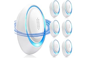 Alikguu 2025 Ultrasonic Pest Repeller Indoor Ultrasonic Repellent, Mouse Repellent for Roach, Rodent, Mouse, Mosquito, Mice, Spider, Ant, Bugs Electronic Plug-in Pest Control 6 Pack（White）