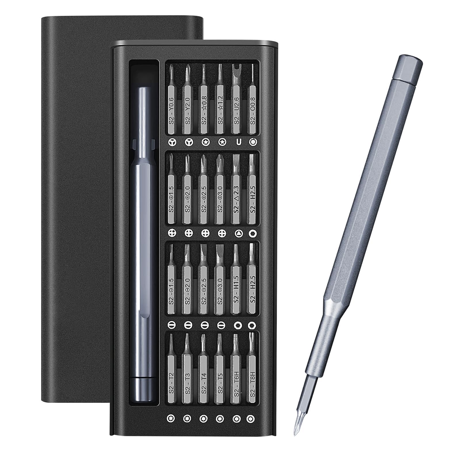 Photo 1 of 25-in-1 Small Precision Screwdriver Set, Professional Magnetic Mini Repair Tool Kit for Phone, Computer, Watch, Laptop, Macbook, Game Console, Electronic Jewelry, Toys, Computer, Eyeglass Repair