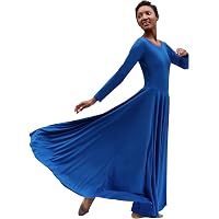 chinese dress ladies Danzcue Praise Full Length Long Sleeve Dance Dress – Danzia main image 0