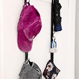 Jetec 2 Pack Adjustable Door Cap Rack Closet Hanging Organizer Hook Holder Black view 8