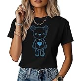 HERCHA Summer Shirts for Women Trendy Cotton Crew Neck Casual Dress Outfits Oversized Vintage Work Comfy Shirt Y2K