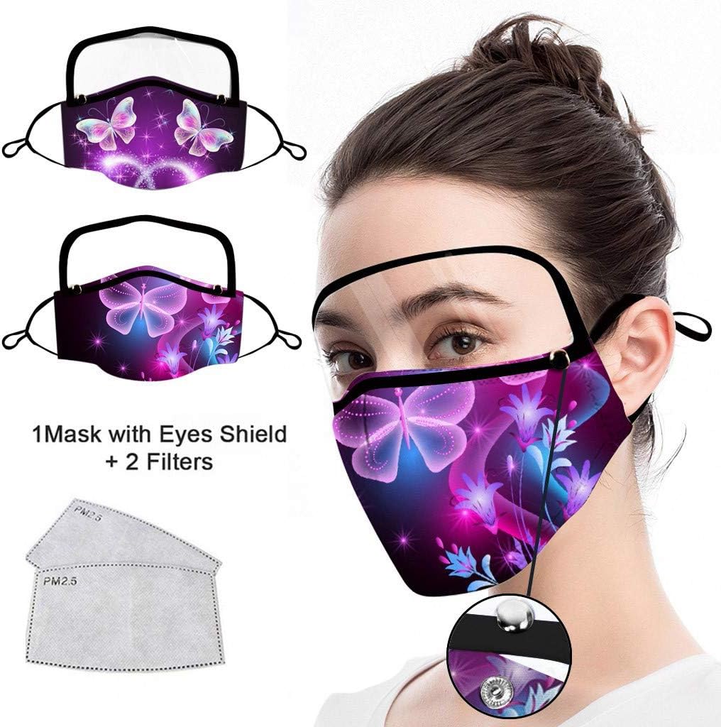 Face Bandanas with Removable Eyes Shield 3D Digital