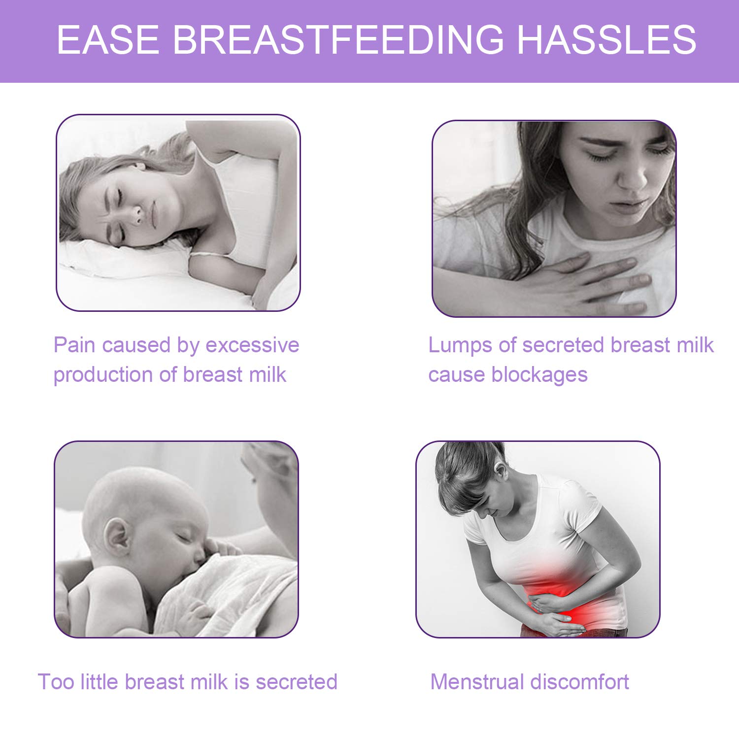 Breast Therapy Pads - Hot & Cold Gel Pads for Breastfeeding & Postpartum Recovery, Pain Relief for Mastitis & Engorgement