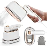 Travel Steamer for Clothes, 1200W Mini Iron Handheld Garment Steamer White | Wrinkle Remover Rotary Garment Iron Fast Heating