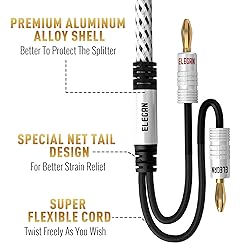Elecan 14 AWG Speaker Cable Wire 4 Feet with