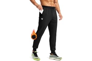 G Gradual Men's Fleece Joggers with Zipper Pockets Winter Warm Pants Water Resistant Athletic Workout Gym Sweatpants for Men