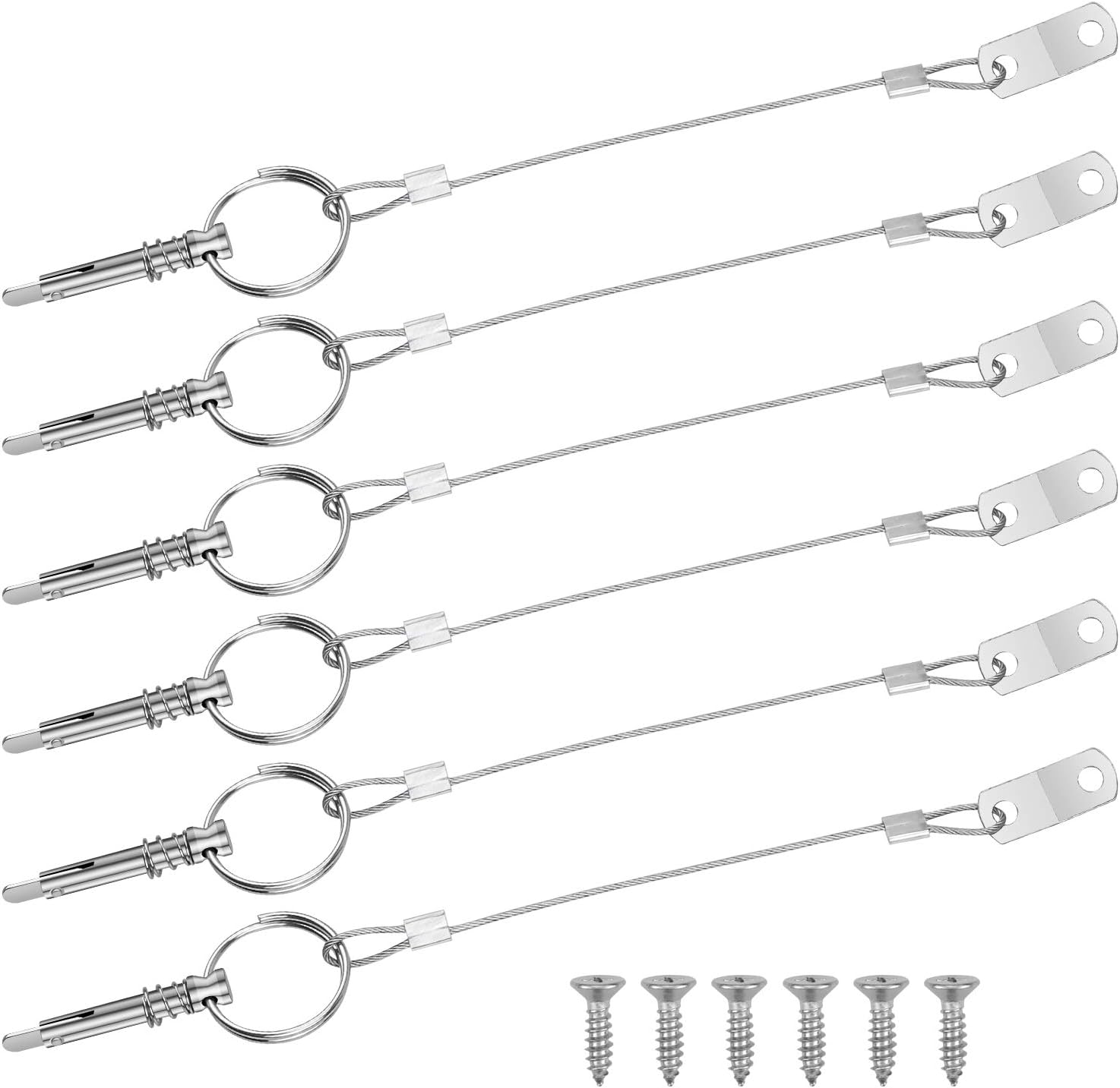 Hysagtek 6 Pack Quick Release Pin Boat Bimini Top Pins Marine Hardware