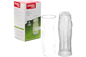 Playtex Baby Nurser Pre-Sterilized Disposable Drop-Ins Baby Bottle Liners, 8 Oz (100 Count), Anti-Colic, Gas Reduction, Easy to Clean, Closer to Breastfeeding, Perfect for Travel and On The Go