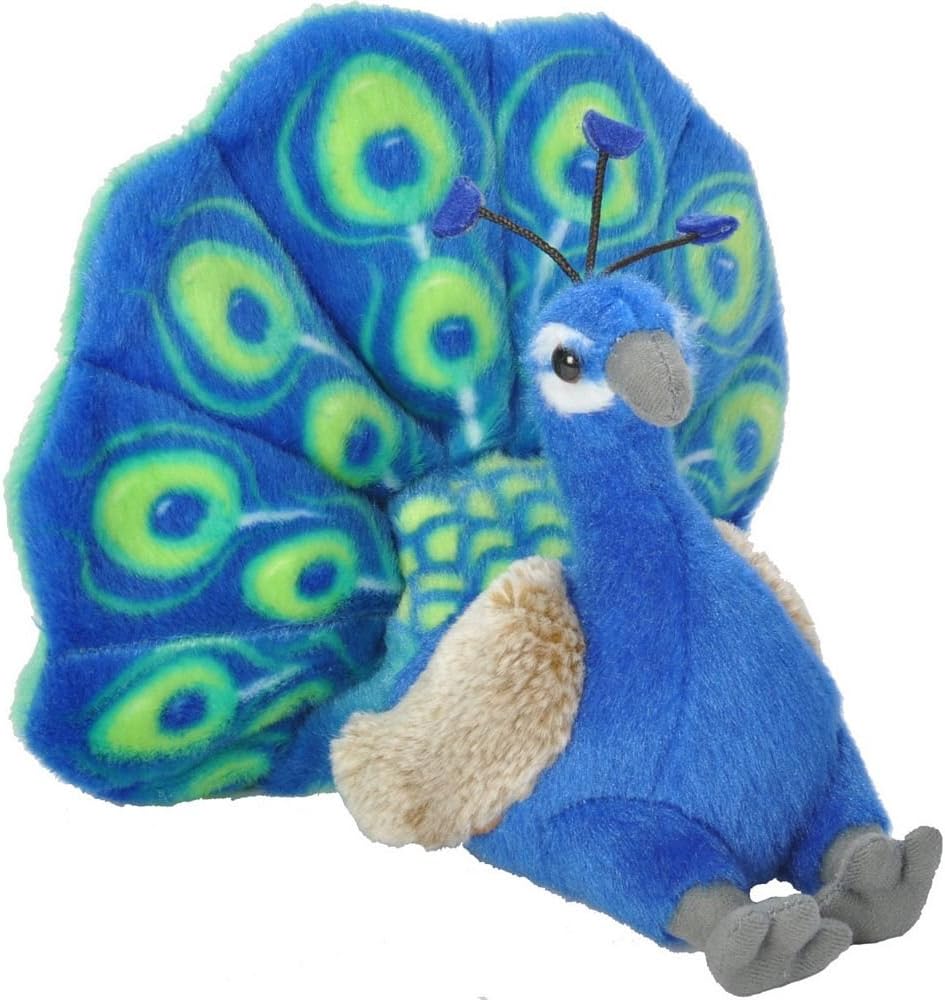 Wild Republic Peacock Plush, Stuffed Animal, Plush Toy, Kids Gifts