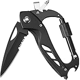 Multitool with Serrated Edge Knife,EDC Tool with Bottle Opener, Windows Breaker and Screwdriver,Survival Gear for Outdoor Cam