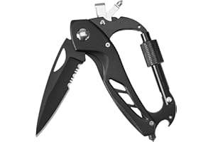 Multitool with Serrated Edge Knife,EDC Tool with Bottle Opener, Windows Breaker and Screwdriver,Survival Gear for Outdoor Cam
