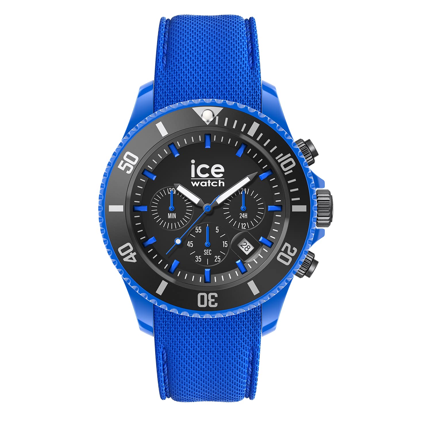 ICE-WATCH - ICE chrono Neon blue - Men's wristwatch with silicon strap - Chrono - 019840 (Large)