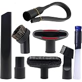 Alrens 8 Pcs Universal Vacuum Attachments Brushes for Shop Vac Accessories | 1 1/4" Shop Vacuum Cleaner Attachments &amp; Brushes Kit,1 1/4"&amp;1 3/8 "Adapter Hose for Shop Vac, for Home Car Cleaning