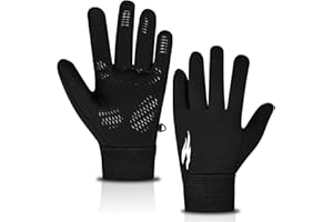 WESTWOOD FOX Winter Thermal Gloves Windproof Running Gloves Touch Screen Warm Anti Slip Silicone Cycling Gloves for Men Women,Elastic Cuff for Driving, Ski Running Football Sports