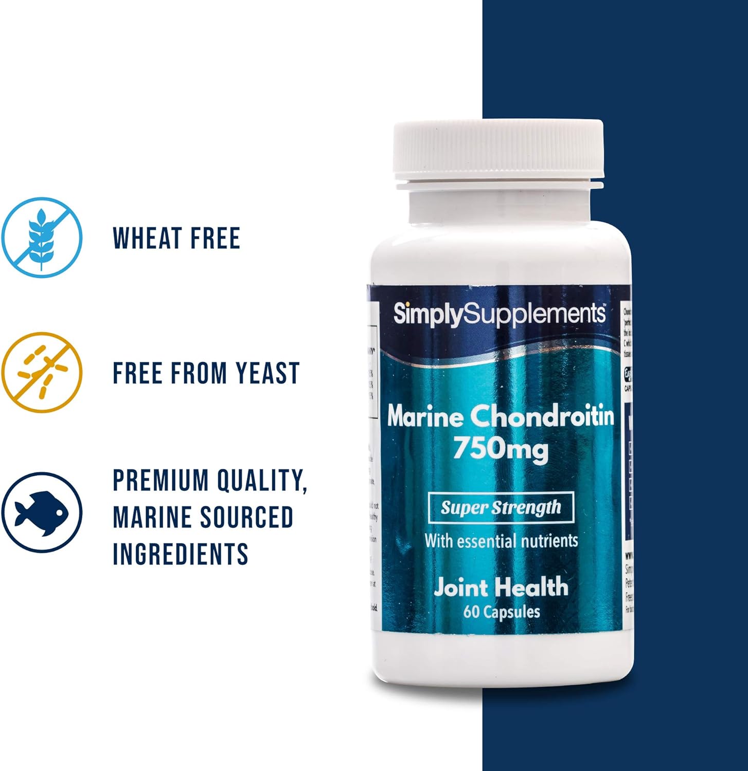 Chondroitin Capsules 750mg 100 Pure Chondroitin Sulphate Premium Support for Active